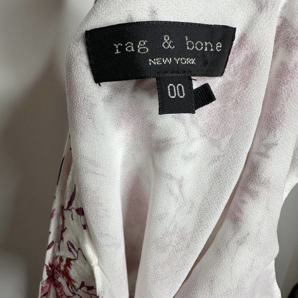 NWOT Rag & Bone Eva Floral Camisole Tank Women's Pink White Size 00 - Picture 5 of 8